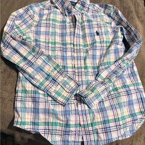 Ralph Lauren Blue and Green Plaid Shirt